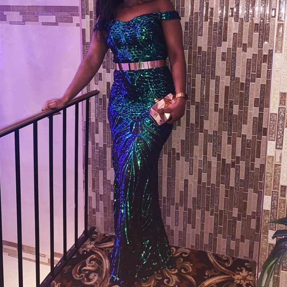 Mermaid Sequins Sweetheart Off Shoulder Mermaid Ma